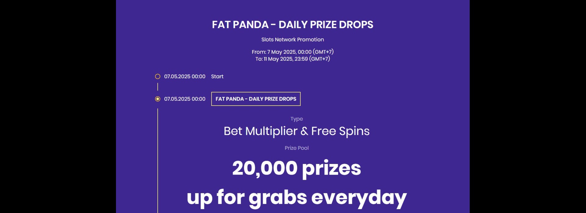 Fat Panda Daily Prize Drops